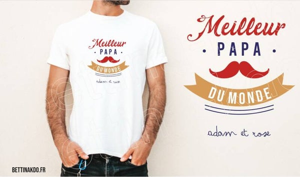 tshirt personnalisé "Meilleur papa"