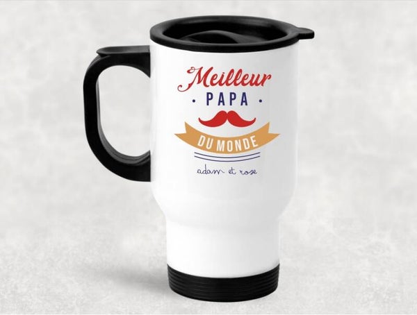 Tasse isotherme personnalisée "Meilleur papa du monde"