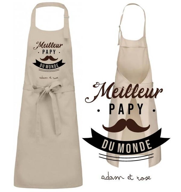 Tablier de cuisine personnalisé "Meilleur papy du monde"