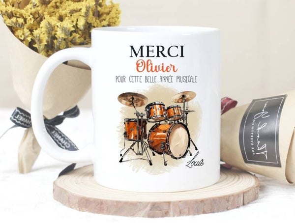 Mug personnalisé pour Professeur de batterie
