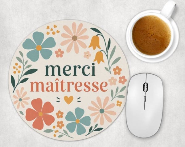 Tapis de souris "Merci maîtresse" personnalisé