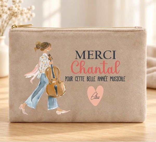 Trousse personnalisée « Merci pour cette année musicale » – Cadeau professeur de musique