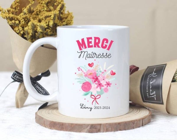 Mug personnalisé spécial cadeaux maîtresse