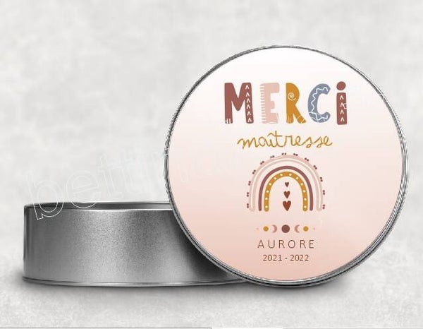 Boîte en métal "merci maîtresse" (ou autre)