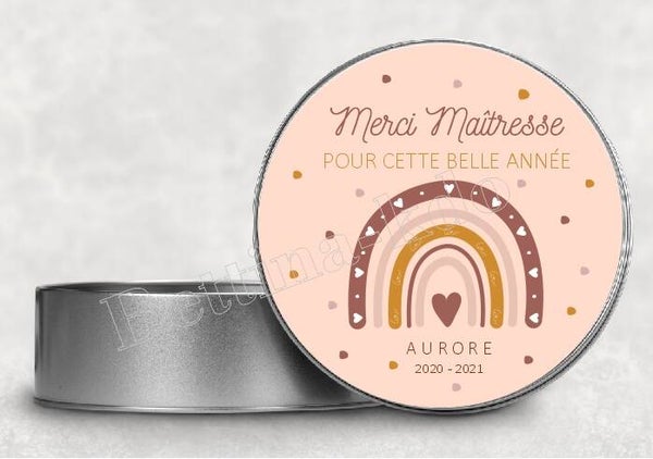 Boîte en métal "Merci maîtresse" (ou autre)