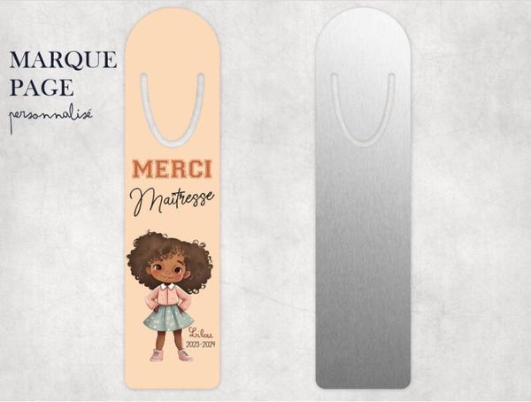 Marque page personnalisé "merci maîtresse (ou autre)"