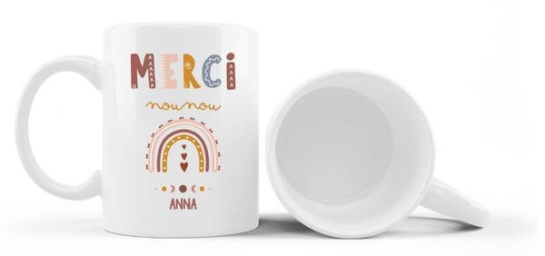 Mug "Merci nounou" personnalisé
