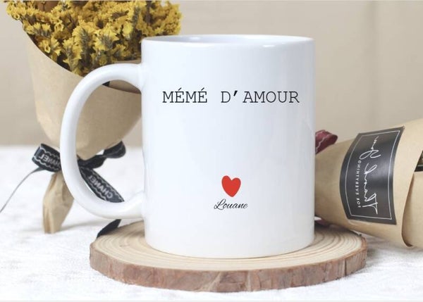 Mug "Mémé d'amour personnalisé"