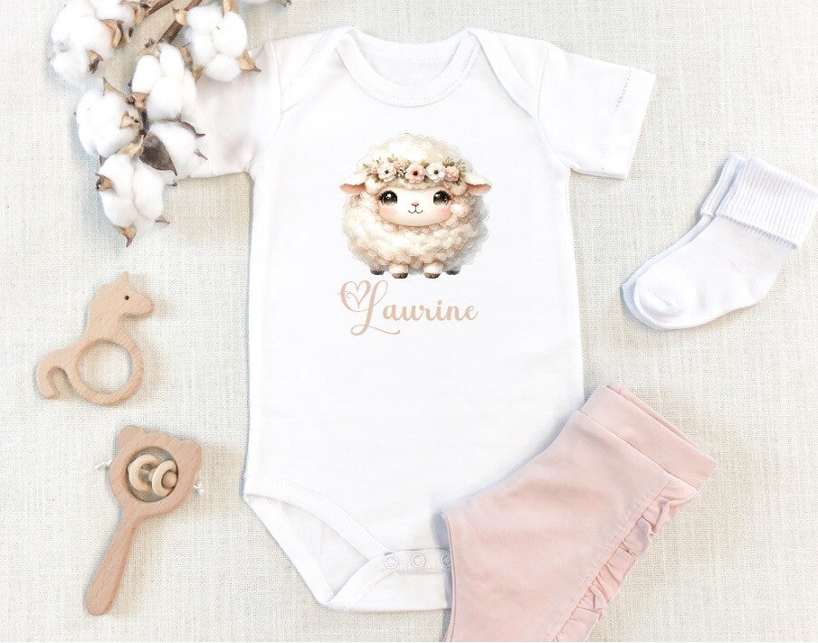 Body Bébé Personnalisé "mouton"