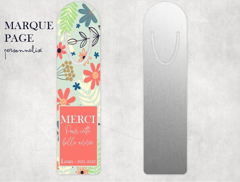 Marque page personnalisé "merci"