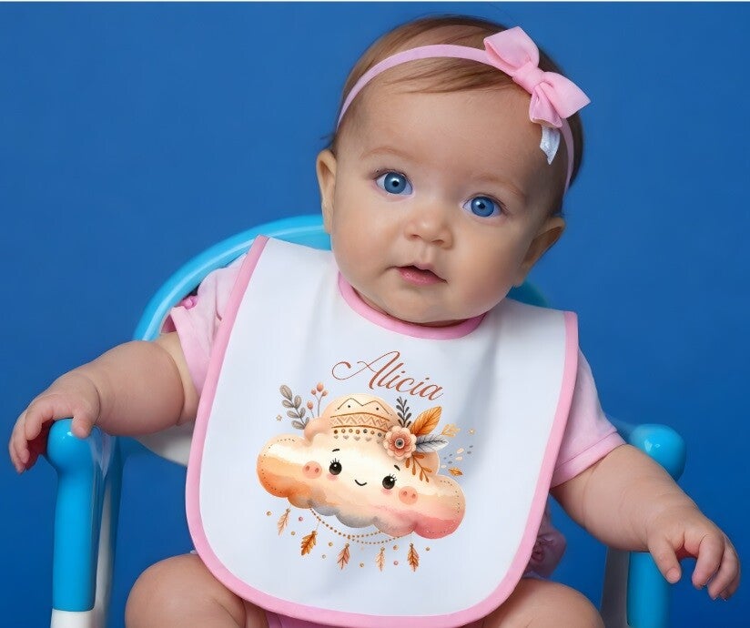 Bavoir personnalisé "nuage"