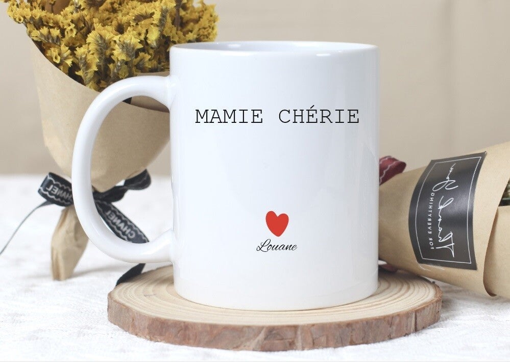 Mug "mamie chérie" personnalisé