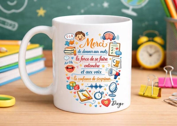 Mug personnalisé – Cadeau original pour orthophoniste