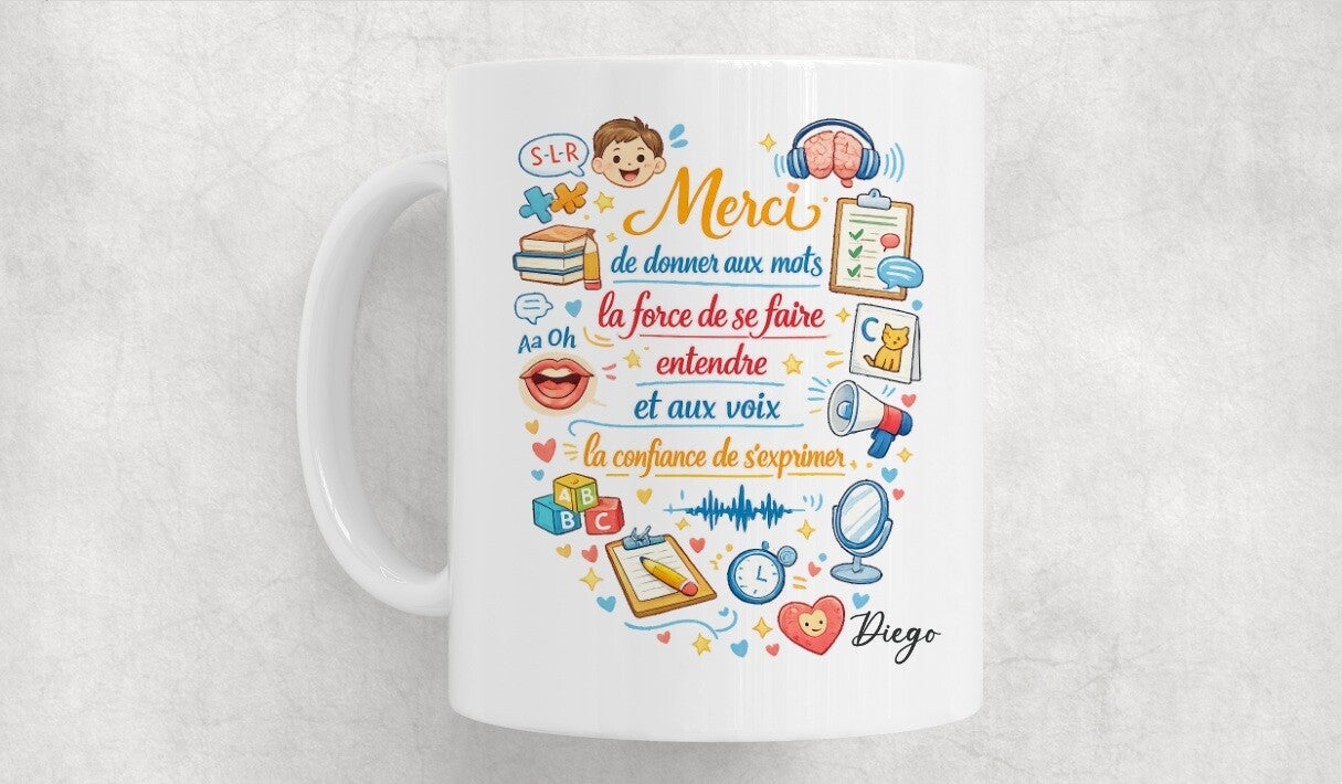 Mug personnalisé – Cadeau original pour orthophoniste