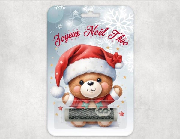 Carte d'argent personnalisé "spécial noël"