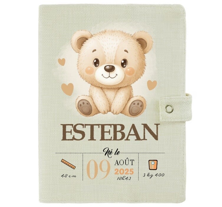 Protège carnet de santé "ourson"