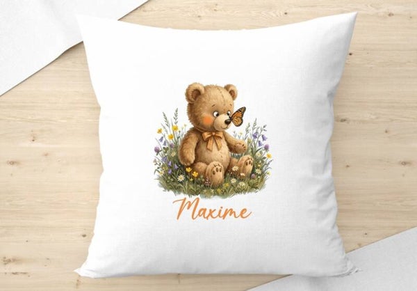 coussin "ourson" personnalisé