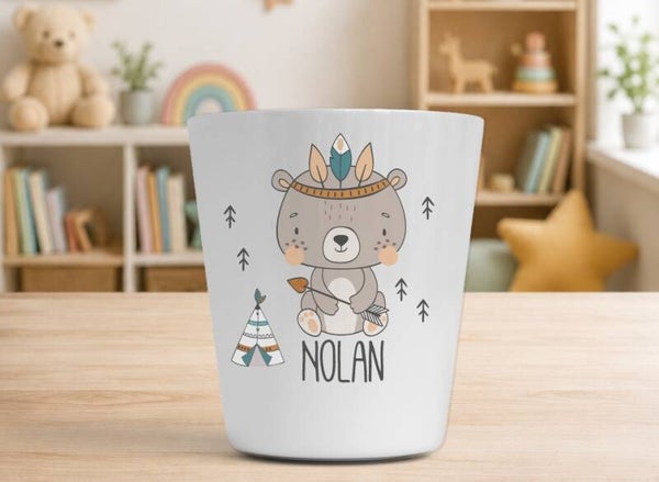 Verre enfant personnalisé 230 ml - OURSON TRIBAL