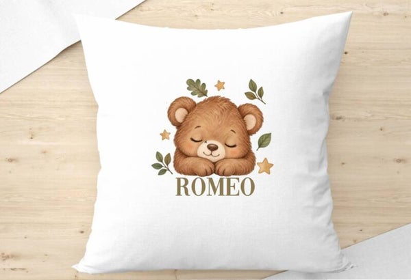 coussin "ourson" personnalisé