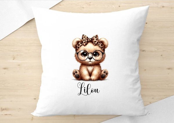 coussin "oursonne" personnalisé