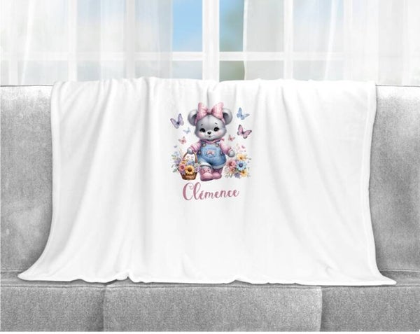 Plaid personnalisé "oursonne"