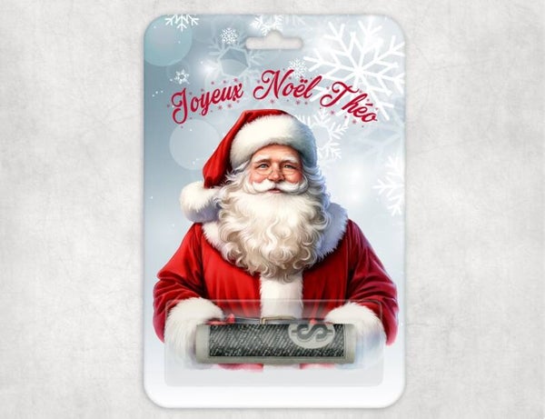 Carte d'argent personnalisé "spécial noël"