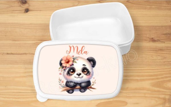 Boîte à goûter personnalisée "panda"