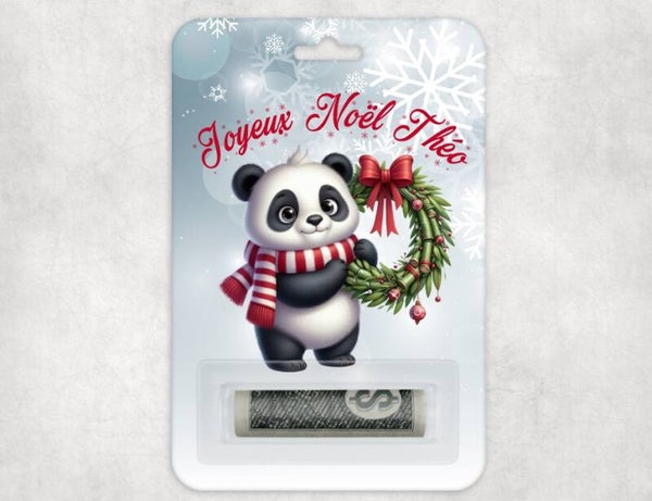 Carte d'argent personnalisé "spécial noël"