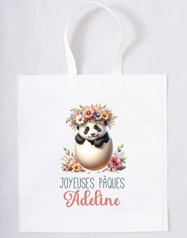 Sac pour la chasse aux œufs personnalisé" panda"