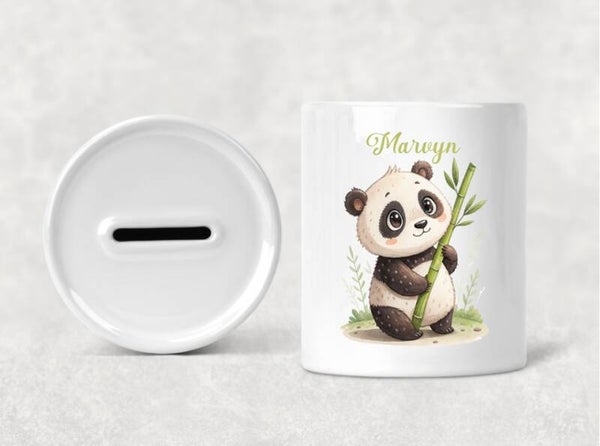 Tirelire personnalisée "panda" modèle au choix