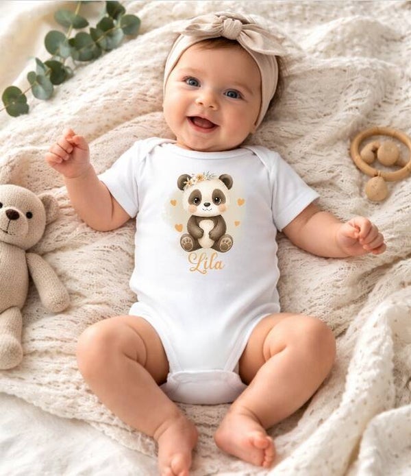 Body Bébé Personnalisé "panda"