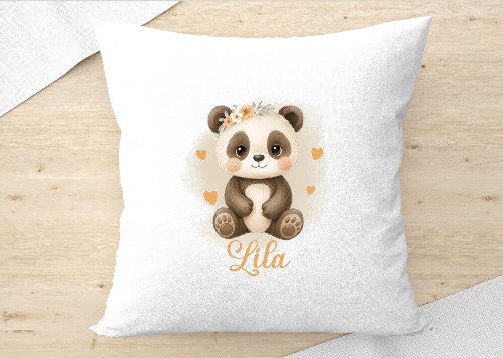 coussin "panda" personnalisé