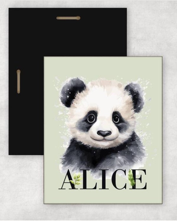 Cadre déco "PANDA" personnalisé
