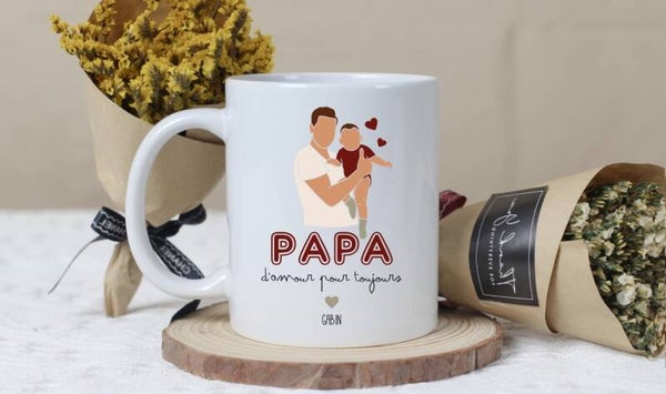 Mug "papa d'amour" personnalisé