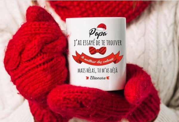 Mug de noël personnalisé "joli cadeau"