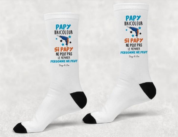 Chaussettes personnalisées homme "Mon papy sait tout faire"