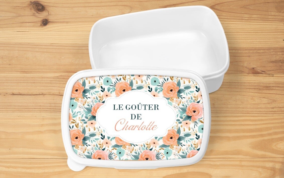 Boîte à goûter personnalisée