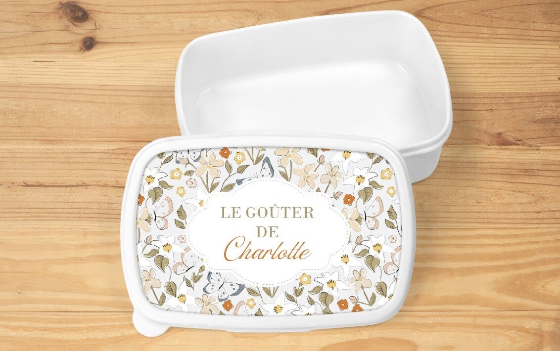 Boîte à goûter personnalisée