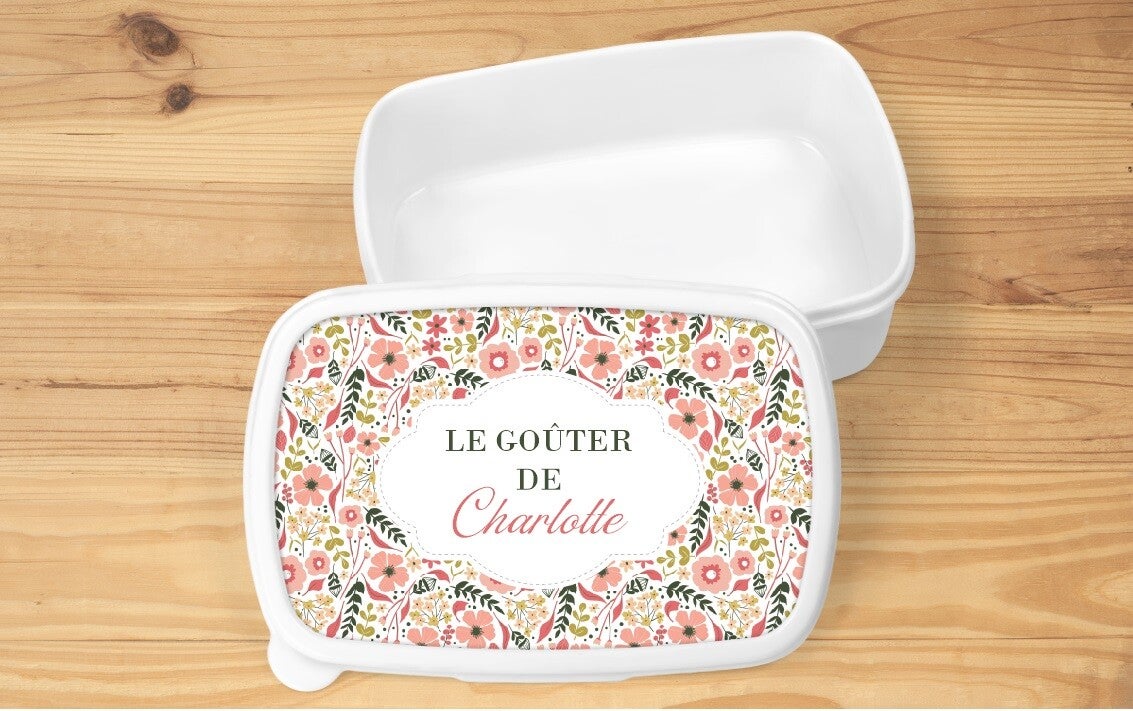 Boîte à goûter personnalisée