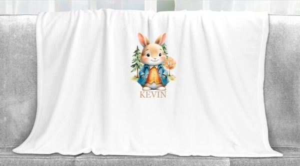 Plaid personnalisé "Pierre lapin"