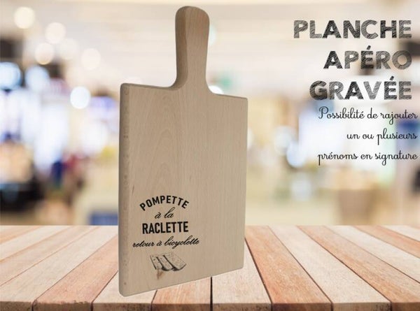 PLANCHE APERO Humour  "Pompette à la raclette"