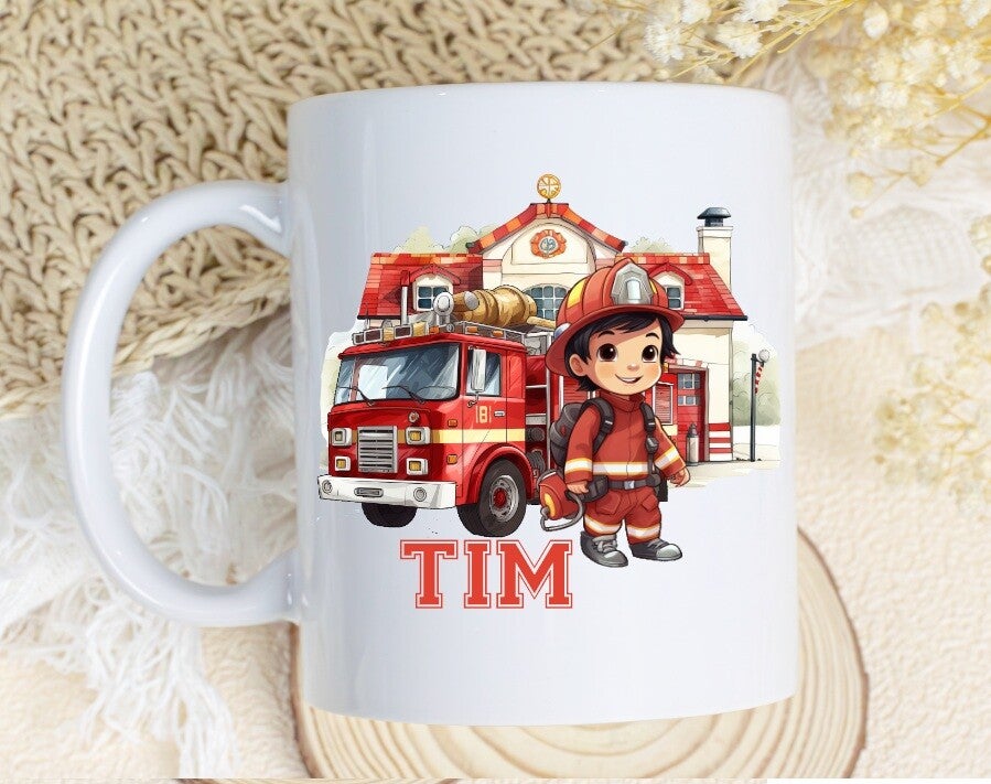 Mug incassable personnalisé "pompier"
