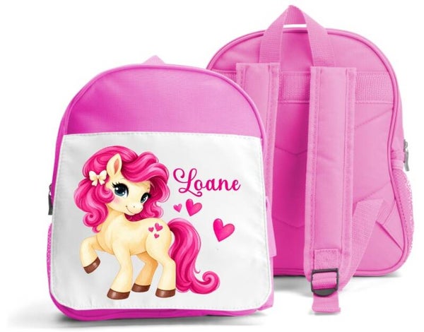 sac à dos personnalisé "poney"