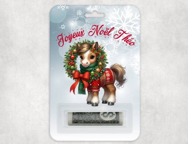Carte d'argent personnalisé "spécial noël"