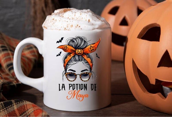 Mug spécial halloween personnalisé