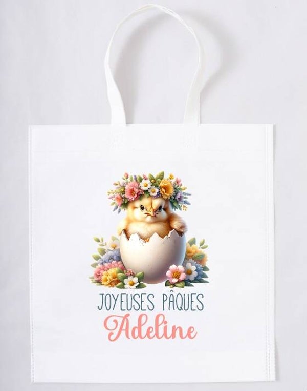 Sac pour la chasse aux œufs personnalisé "poussin"
