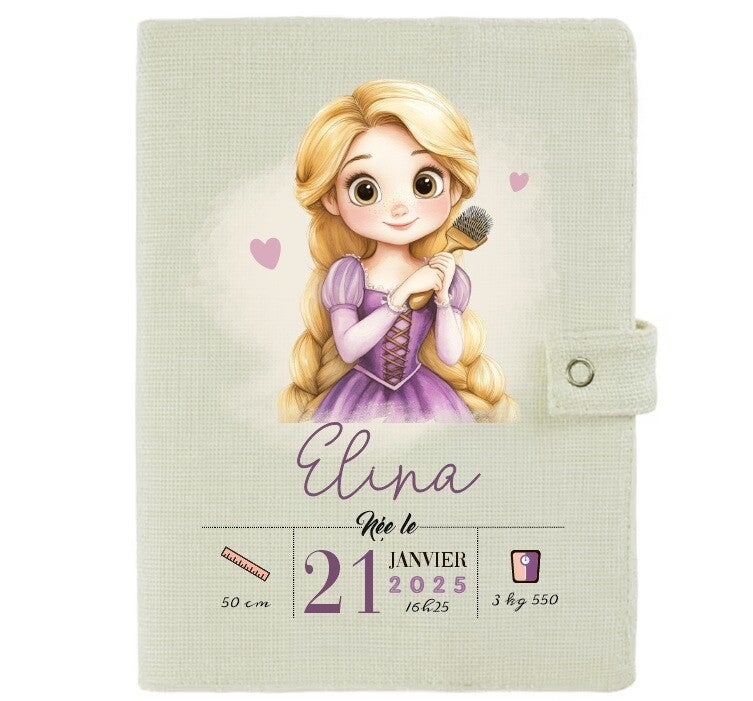 Protège carnet de santé "princesse"