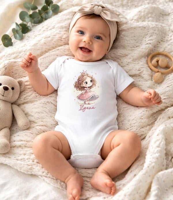 Body Bébé Personnalisé "princesse"