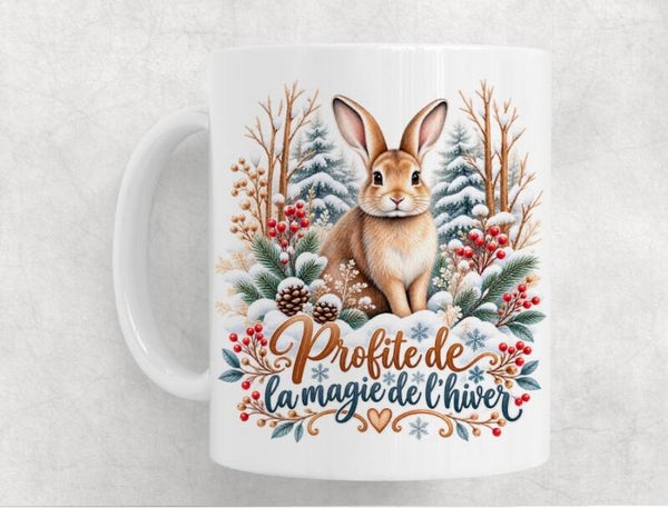 Mug hivernal en céramique – Tasse cocooning pour les pauses au chaud