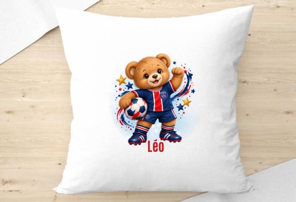 coussin "football" personnalisé